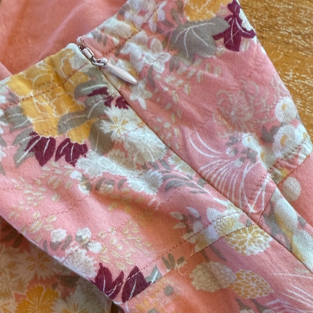 American Eagle Outfitters Pink Floral A-Line Skirt - Picture 3 of 4